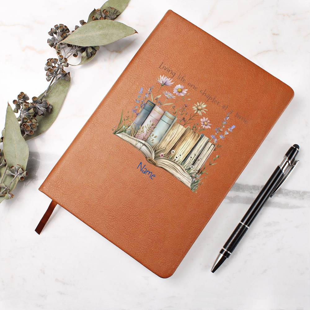 Graphic Leather Journal-Personalized notebook- One Chapter