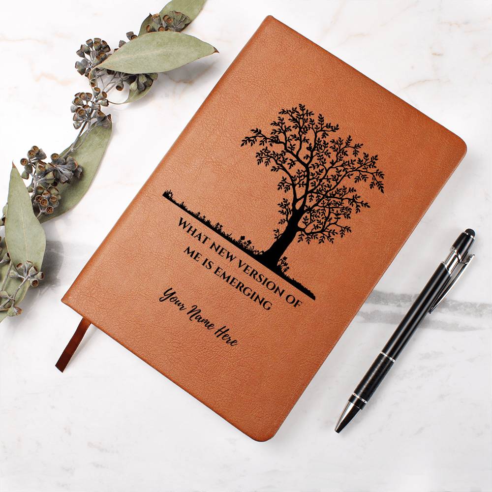 Graphic Leather Journal-Personalized Self Discovery