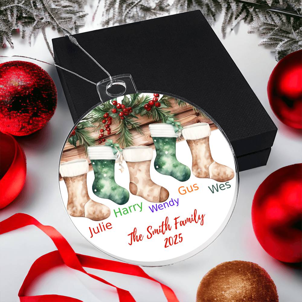 Family Stocking-Personalized Acrylic Ornament (57)