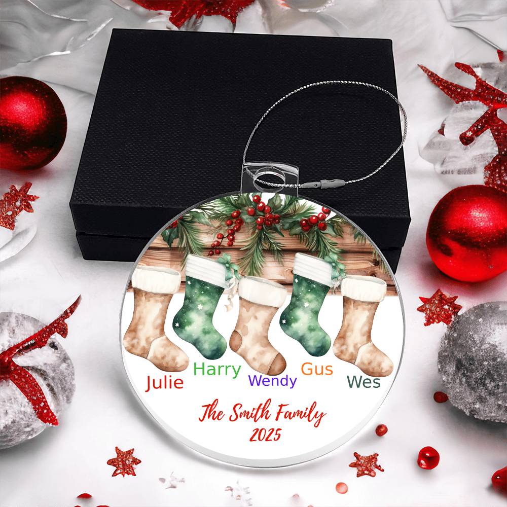 Family Stocking-Personalized Acrylic Ornament (57)