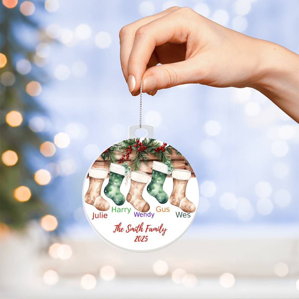Family Stocking-Personalized Acrylic Ornament (57)
