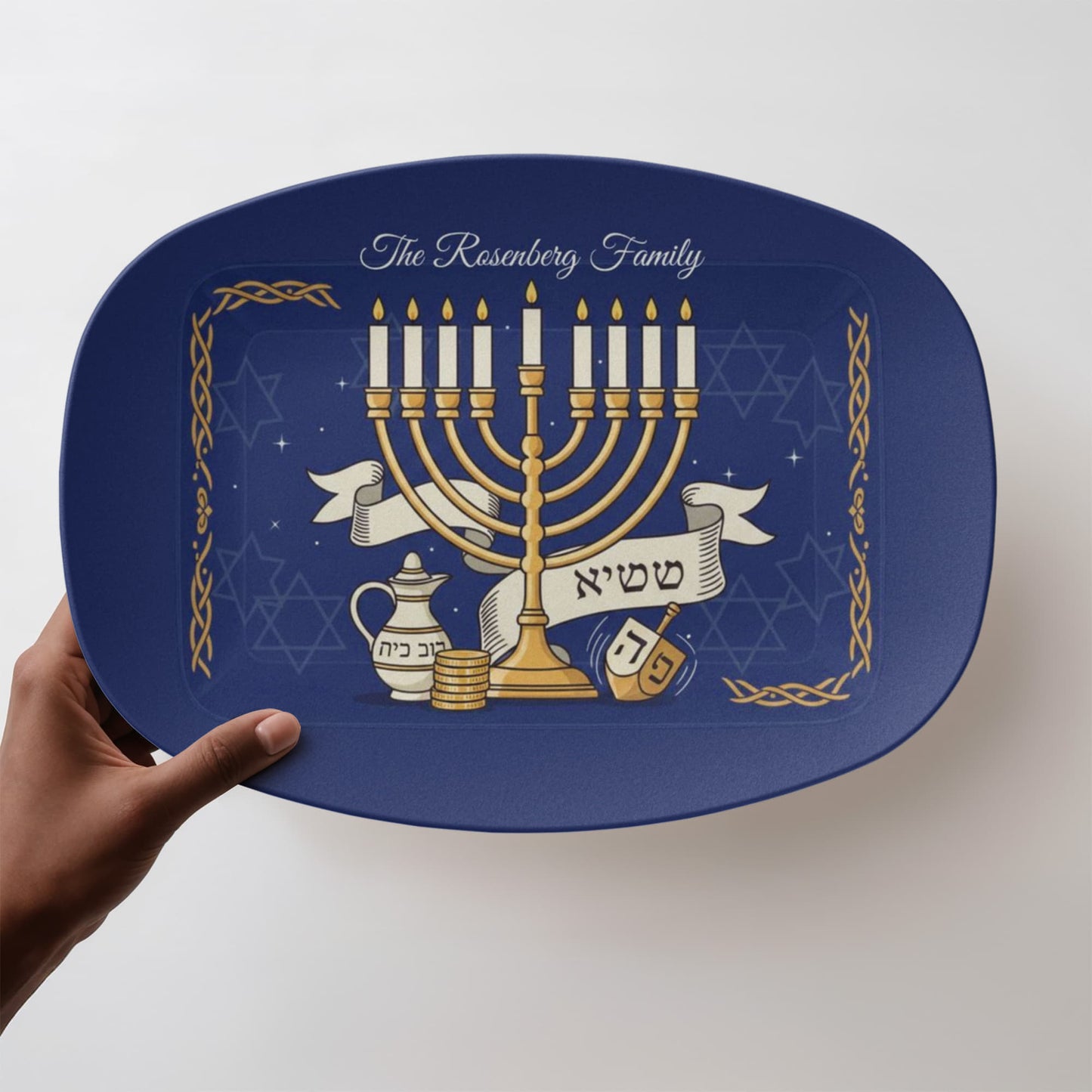 10”x14” Platter-Personalized Hanukkah Holiday (16)