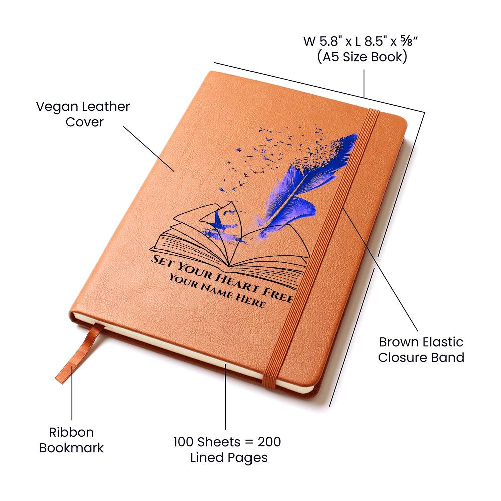 Graphic Leather Journal-Personalized Self Discovery