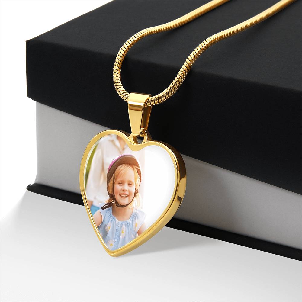 Custom Photo Heart Necklace – Always in My Heart