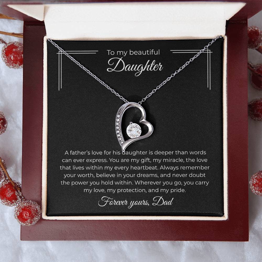 To My Daughter- Forever Love Necklace – Always In My Heart (93)