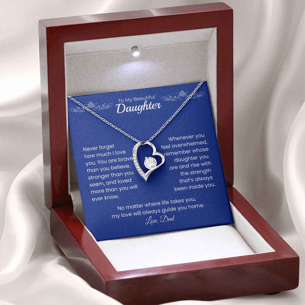 Daughter-Forever Love Necklace – Personalized Gift from Any Sender (118)