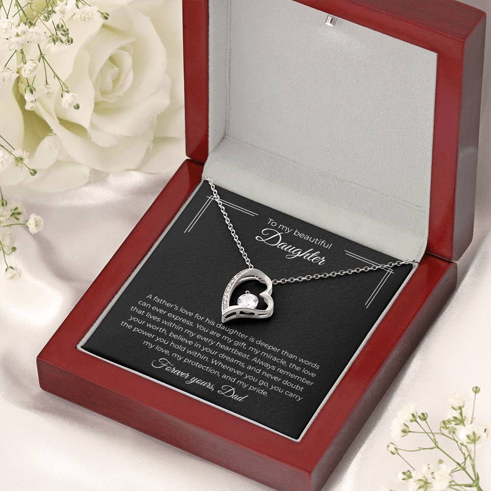 To My Daughter- Forever Love Necklace – Always In My Heart (93)