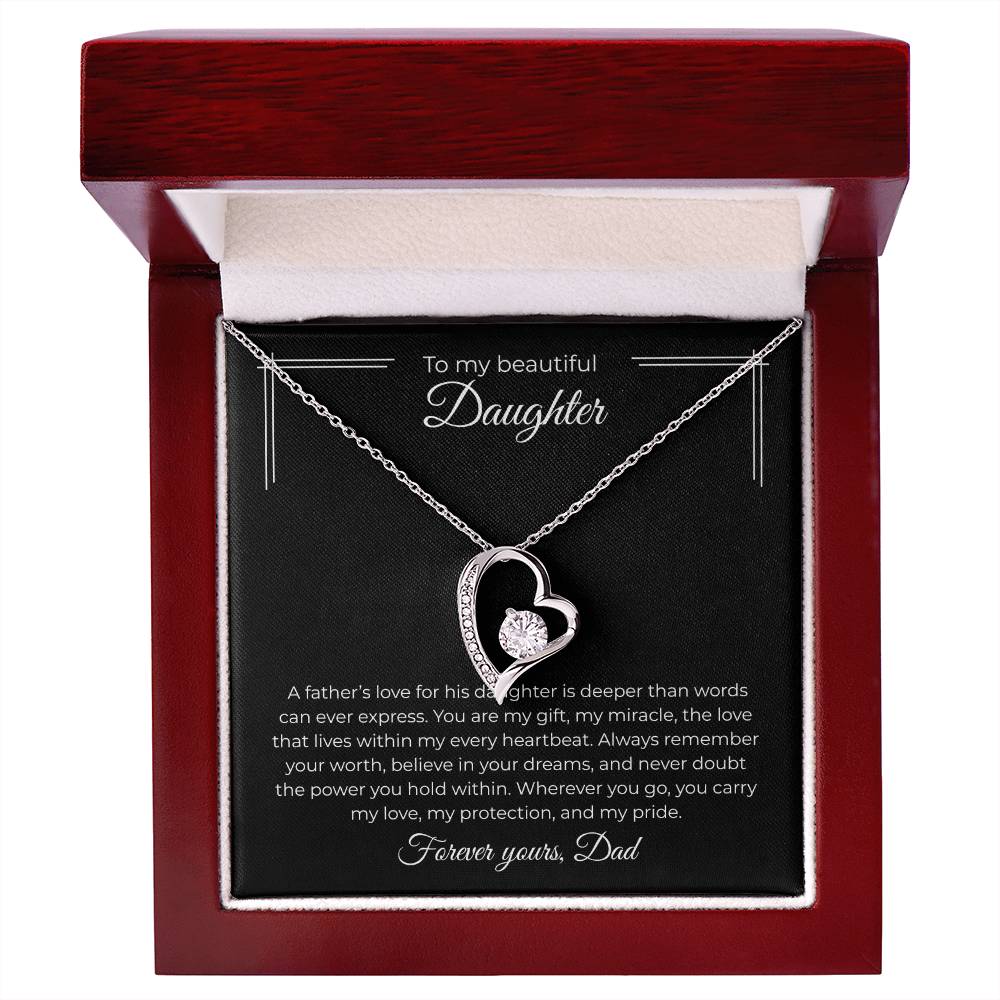 To My Daughter- Forever Love Necklace – Always In My Heart (93)