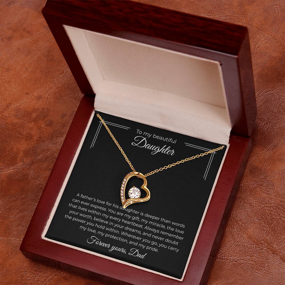 To My Daughter- Forever Love Necklace – Always In My Heart (93)