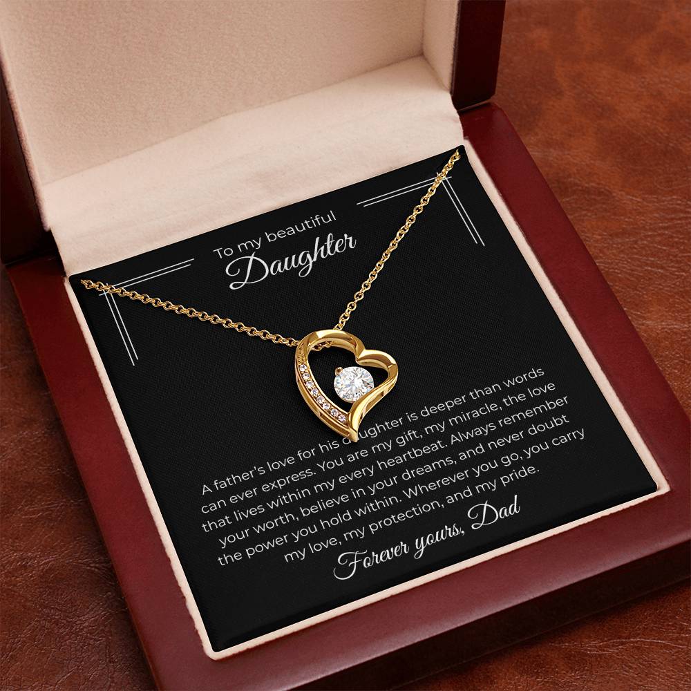 To My Daughter- Forever Love Necklace – Always In My Heart (93)