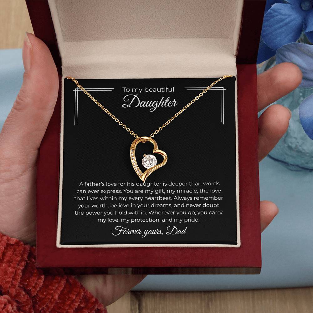 To My Daughter- Forever Love Necklace – Always In My Heart (93)