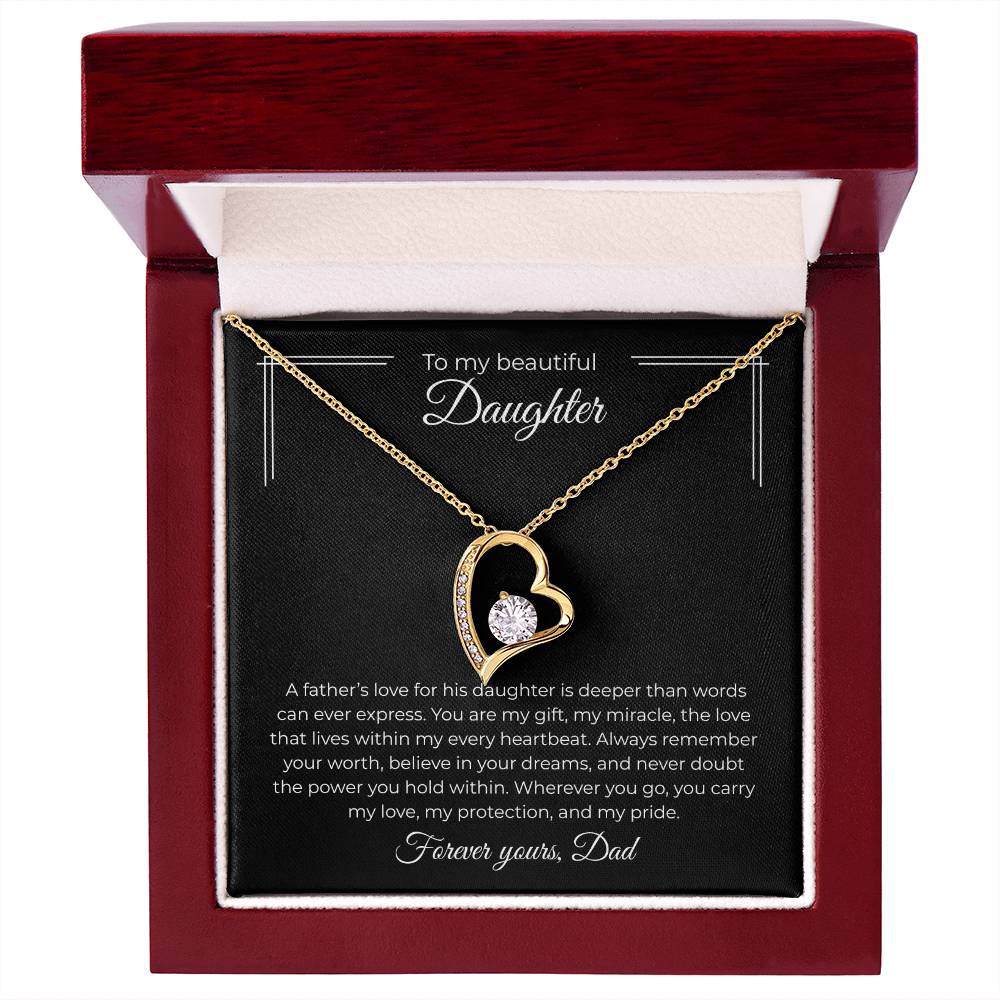 To My Daughter- Forever Love Necklace – Always In My Heart (93)