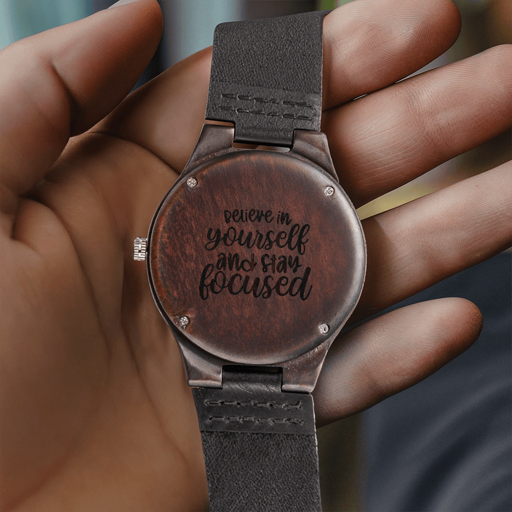 Believe In Yourself-Engraved Wooden Watch 20