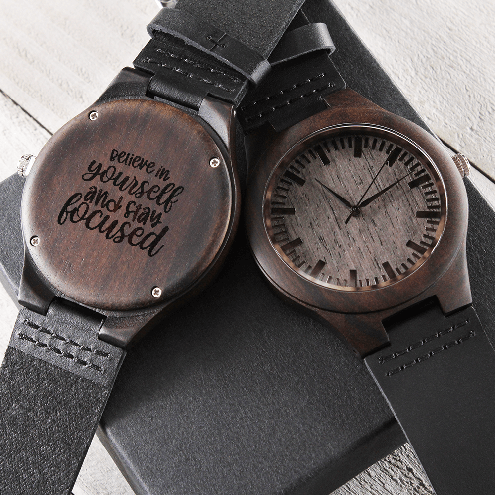Believe In Yourself-Engraved Wooden Watch 20