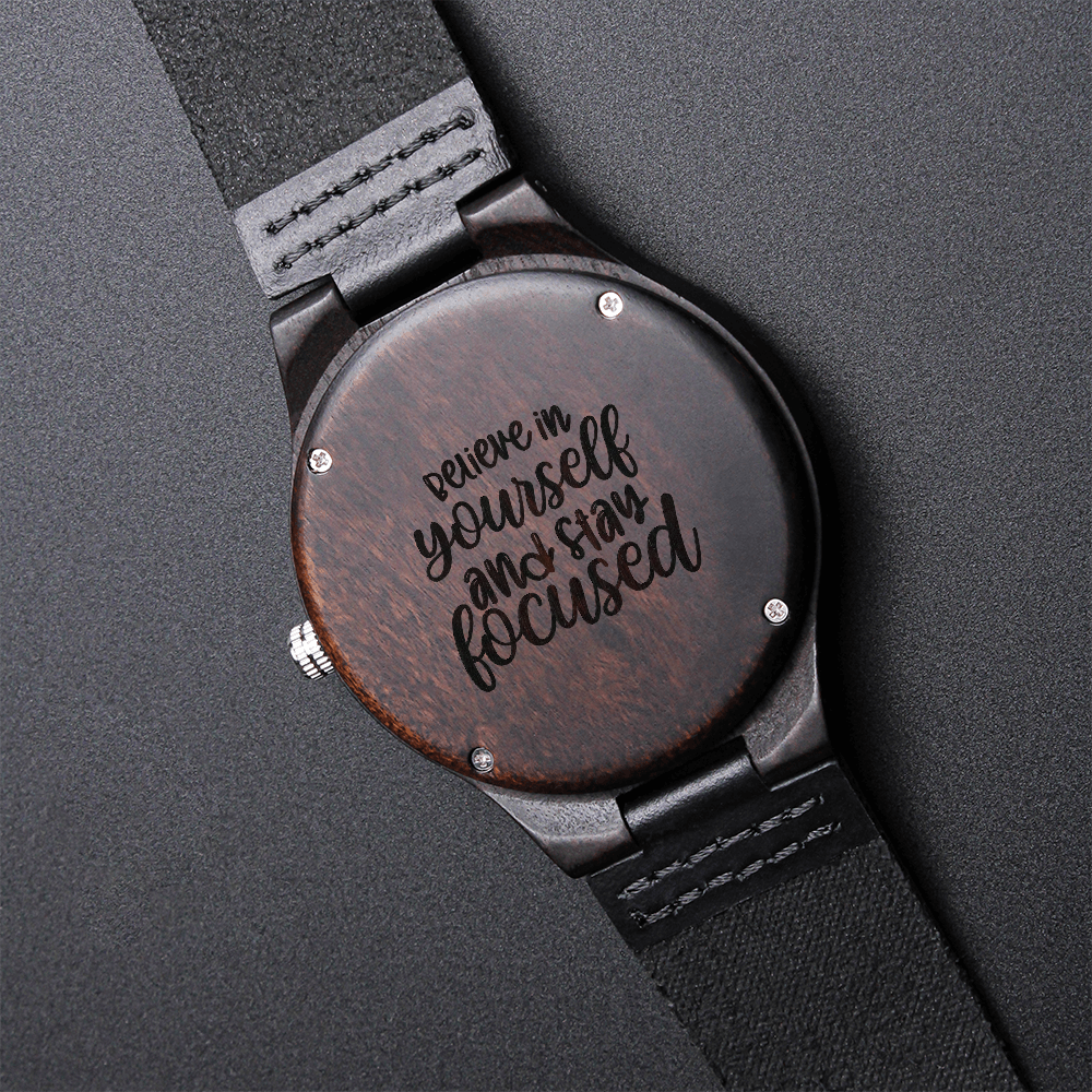Believe In Yourself-Engraved Wooden Watch 20