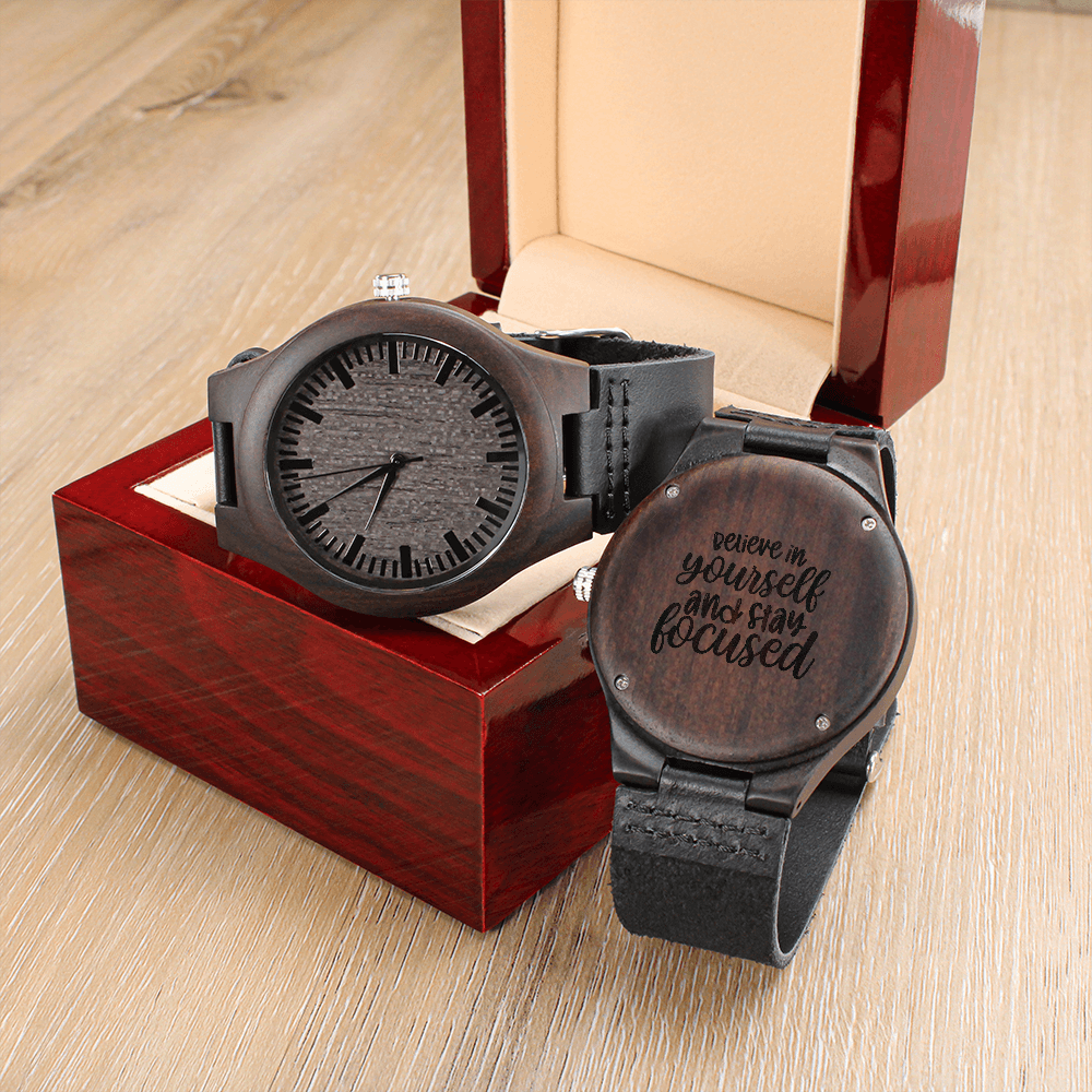 Believe In Yourself-Engraved Wooden Watch 20