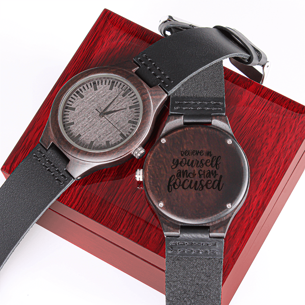Believe In Yourself-Engraved Wooden Watch 20