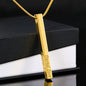 Holiday Gift-Engraved 4-Sided Stick Necklace