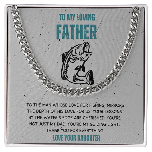 Dad-Cuban Link Chain with a Message Card 45