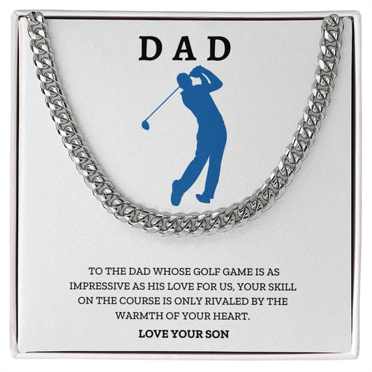 Dad-Cuban Link Chain with a Message Card