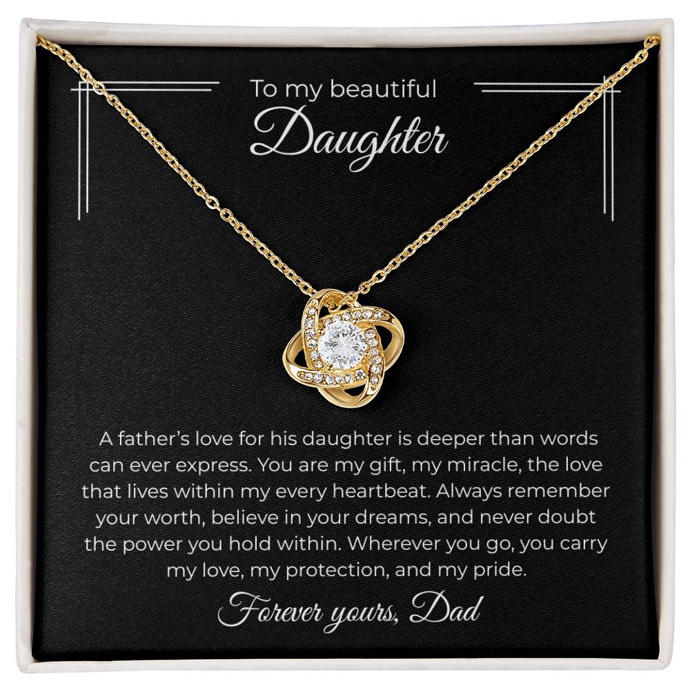 To My Daughter- Forever Love Necklace – Forever in My Heart (93)