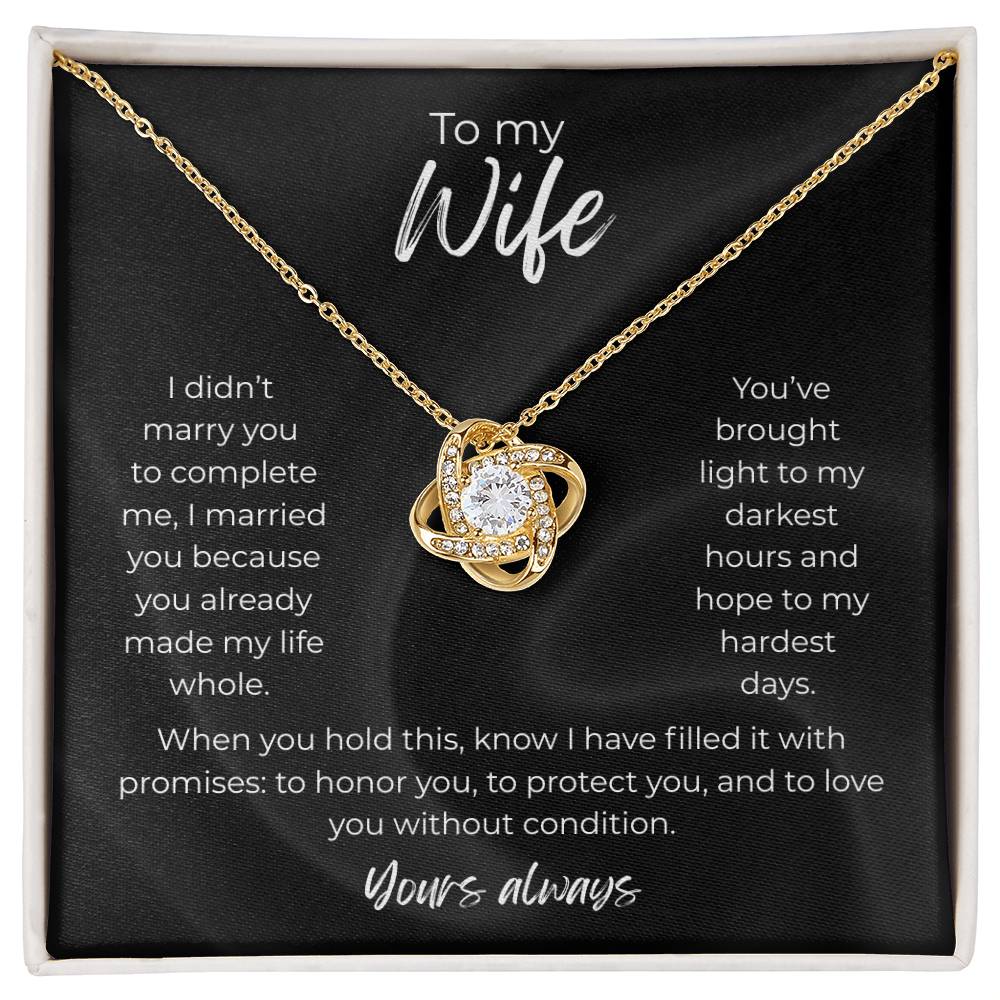 To My Wife Love Knot Necklace โ Gift From the Heart (147)