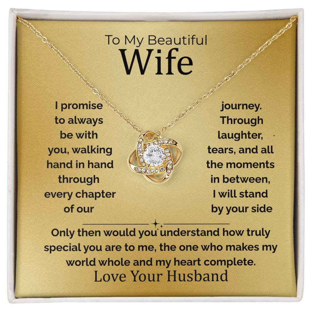 To My Wife Love Knot Necklace – Gift From the Heart (133)