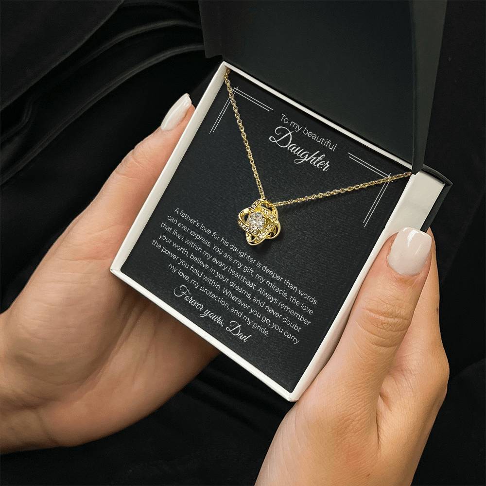 To My Daughter- Forever Love Necklace – Forever in My Heart (93)