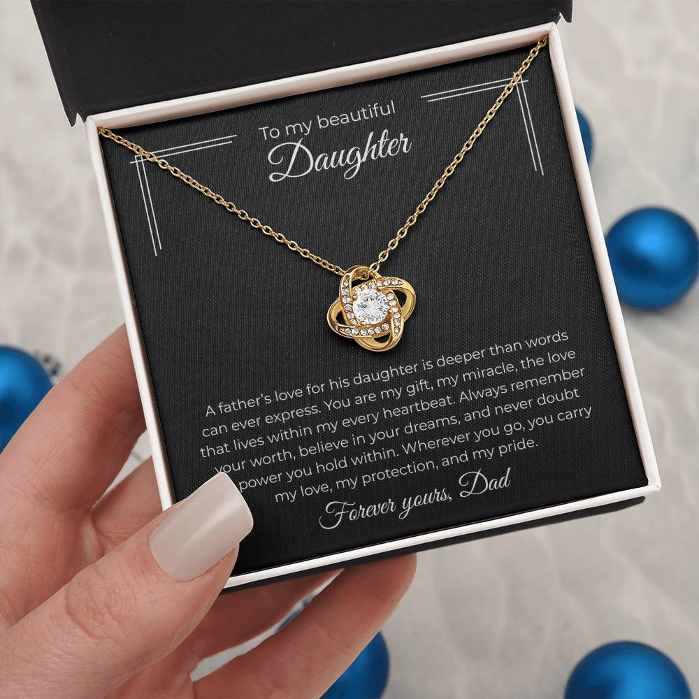 To My Daughter- Forever Love Necklace – Forever in My Heart (93)