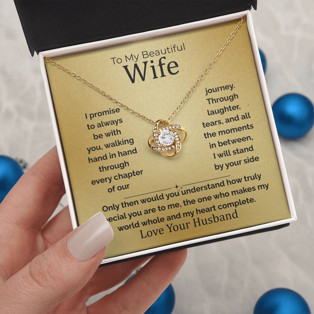 To My Wife Love Knot Necklace – Gift From the Heart (133)