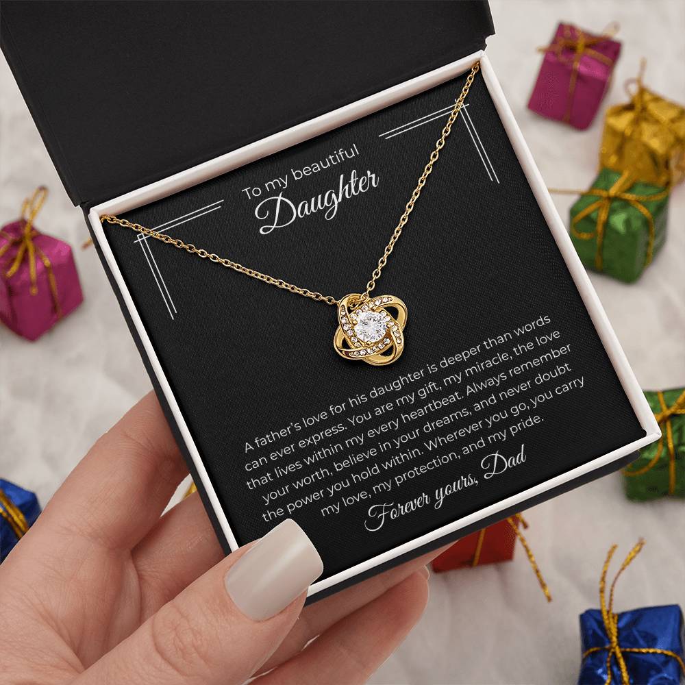 To My Daughter- Forever Love Necklace – Forever in My Heart (93)