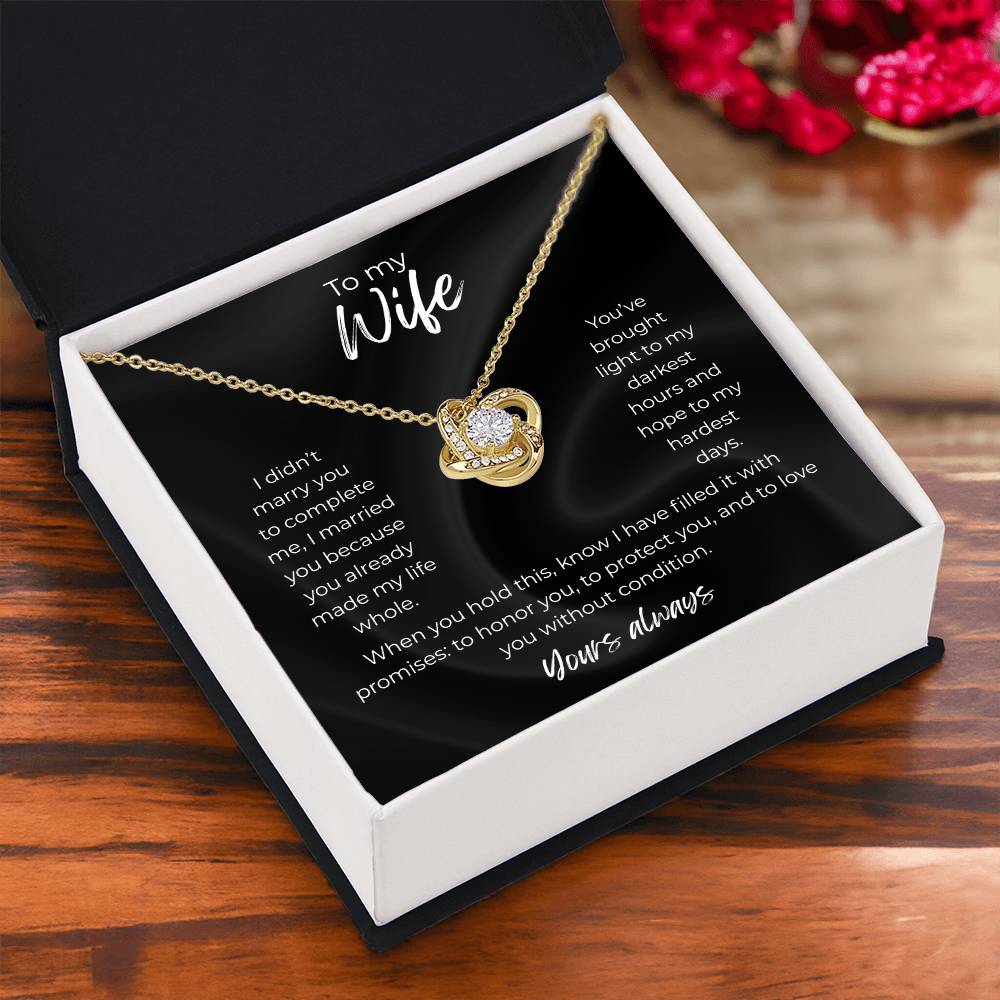 To My Wife Love Knot Necklace โ Gift From the Heart (147)
