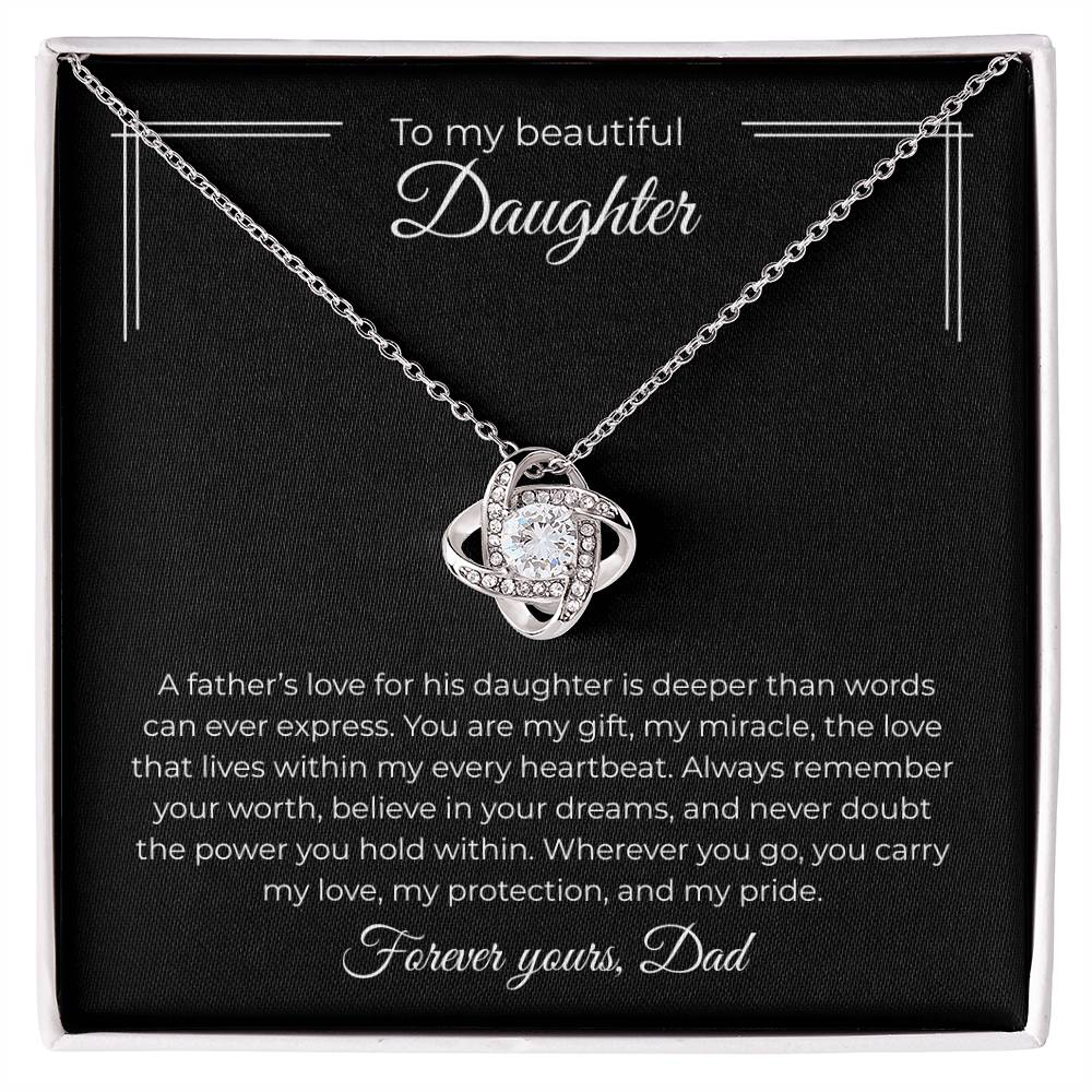 To My Daughter- Forever Love Necklace – Forever in My Heart (93)