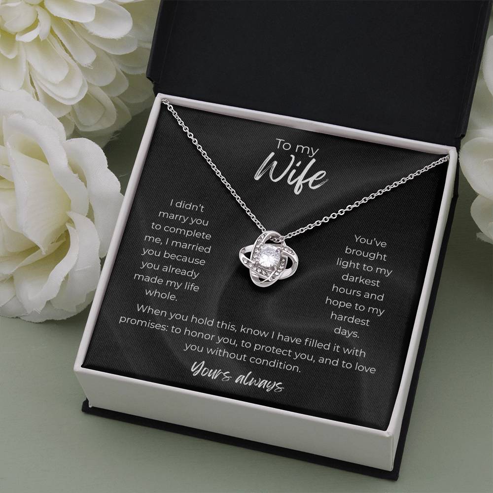 To My Wife Love Knot Necklace โ Gift From the Heart (147)