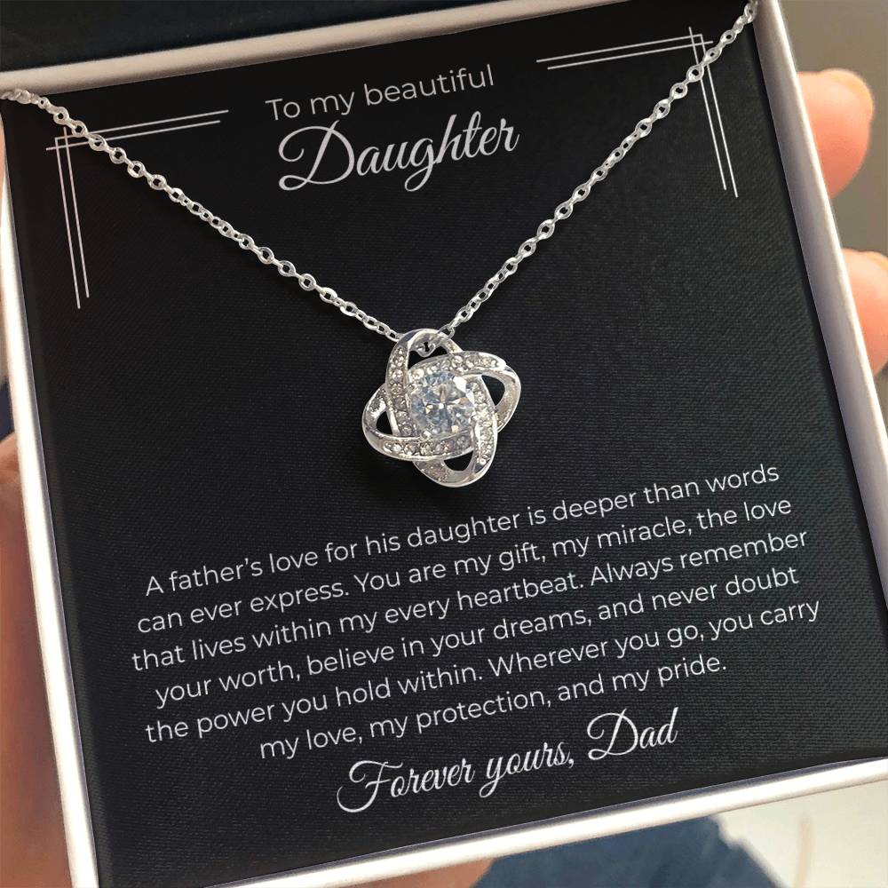 To My Daughter- Forever Love Necklace – Forever in My Heart (93)