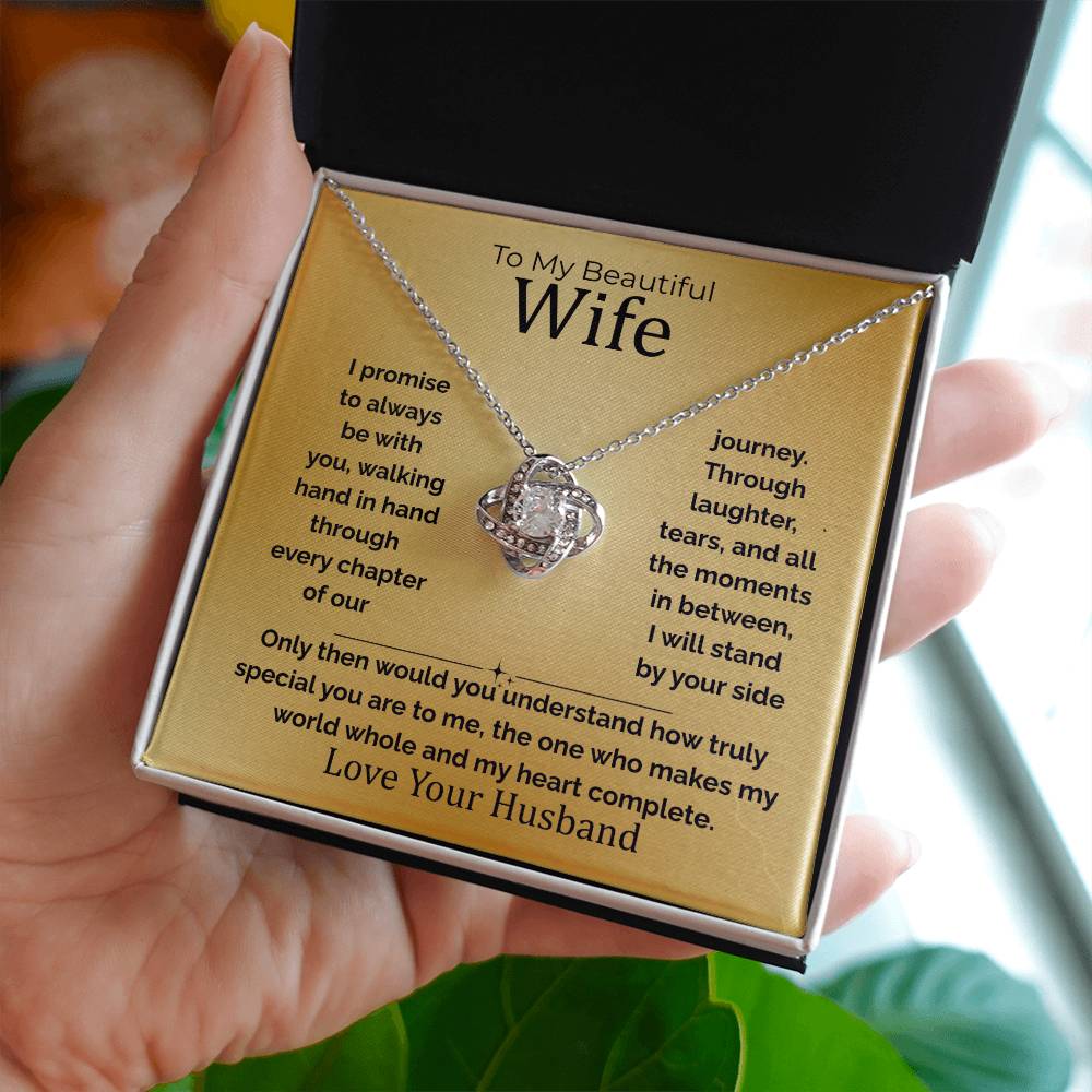 To My Wife Love Knot Necklace – Gift From the Heart (133)