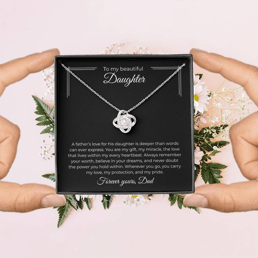 To My Daughter- Forever Love Necklace – Forever in My Heart (93)