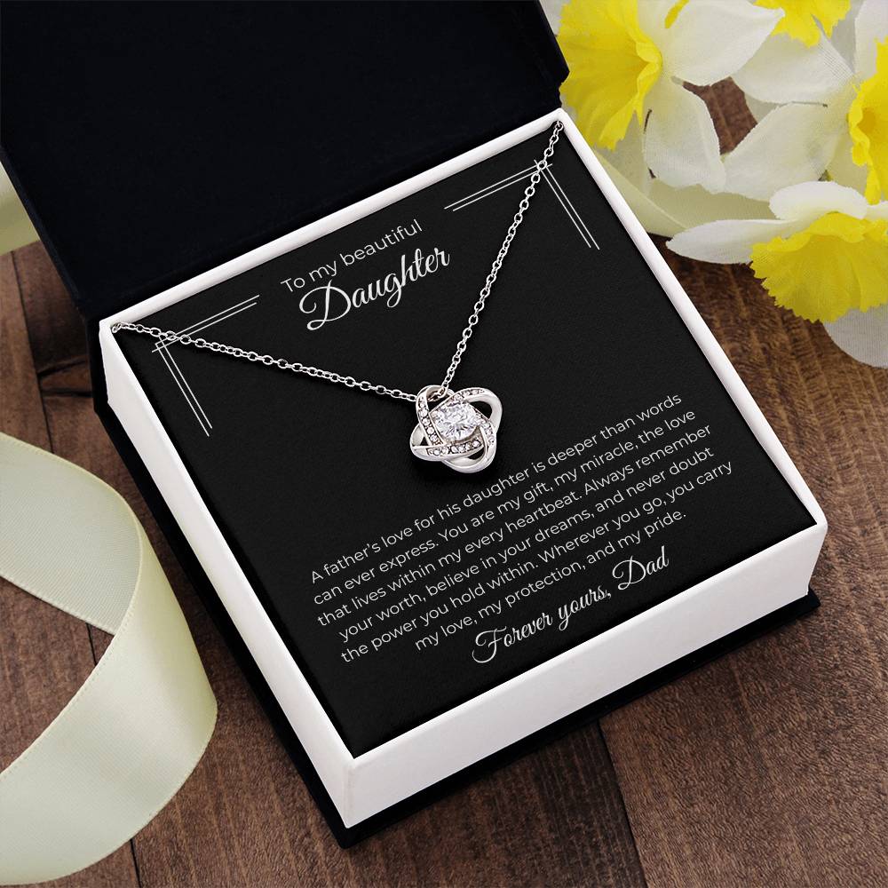 To My Daughter- Forever Love Necklace – Forever in My Heart (93)