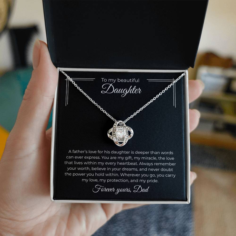 To My Daughter- Forever Love Necklace – Forever in My Heart (93)