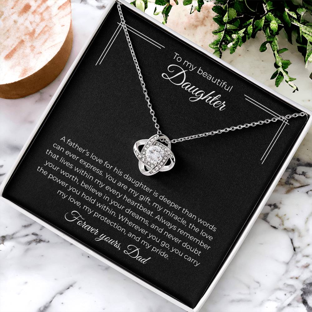 To My Daughter- Forever Love Necklace – Forever in My Heart (93)
