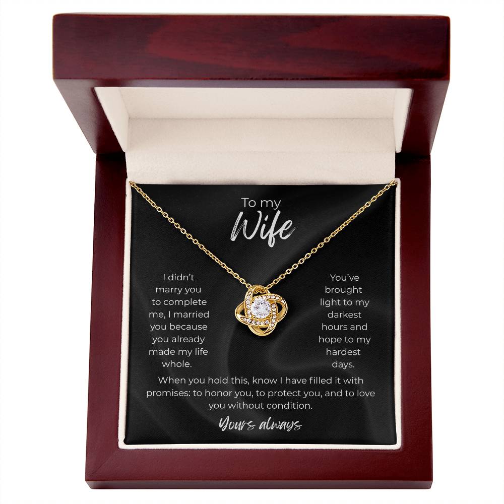 To My Wife Love Knot Necklace โ Gift From the Heart (147)