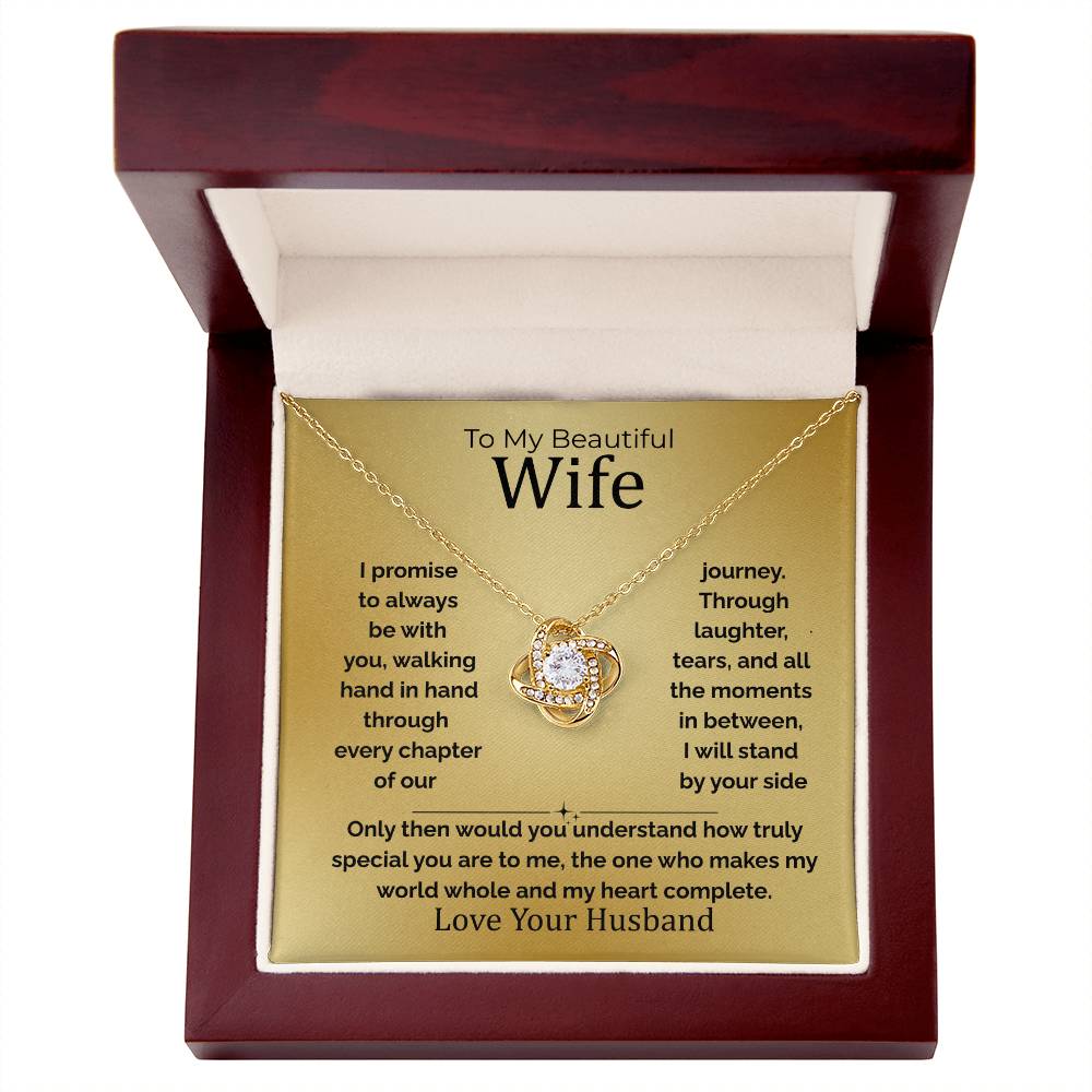 To My Wife Love Knot Necklace – Gift From the Heart (133)