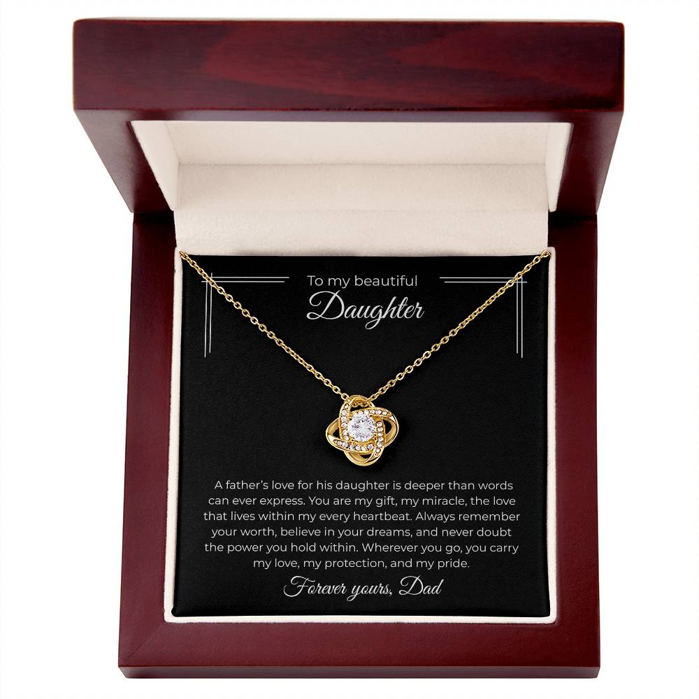 To My Daughter- Forever Love Necklace – Forever in My Heart (93)