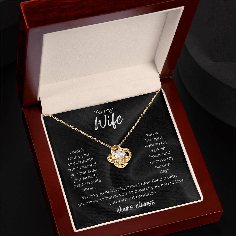 To My Wife Love Knot Necklace โ Gift From the Heart (147)