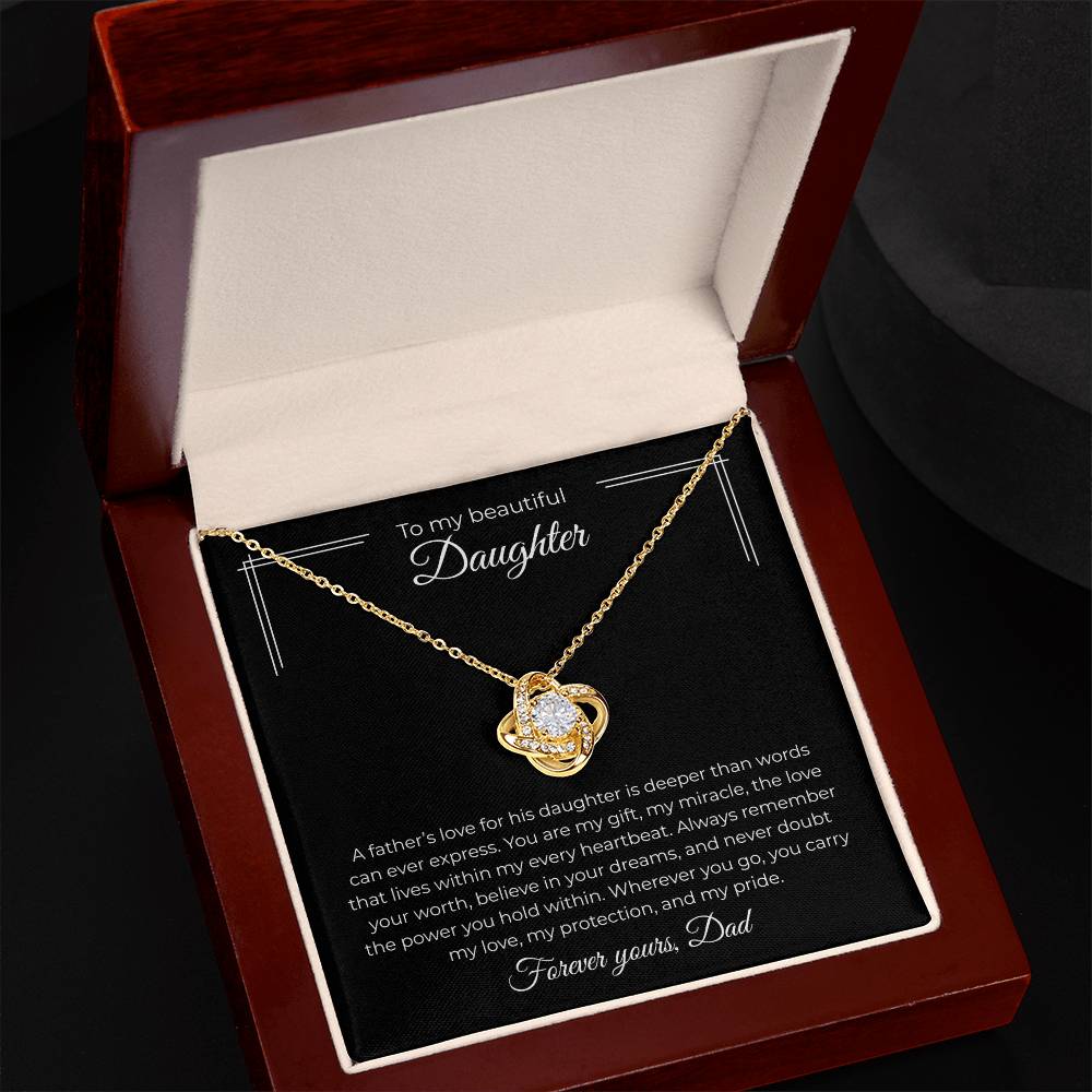 To My Daughter- Forever Love Necklace – Forever in My Heart (93)