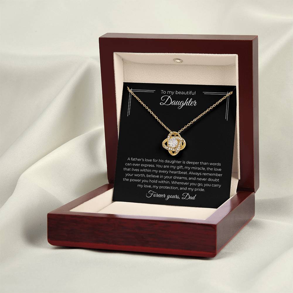 To My Daughter- Forever Love Necklace – Forever in My Heart (93)