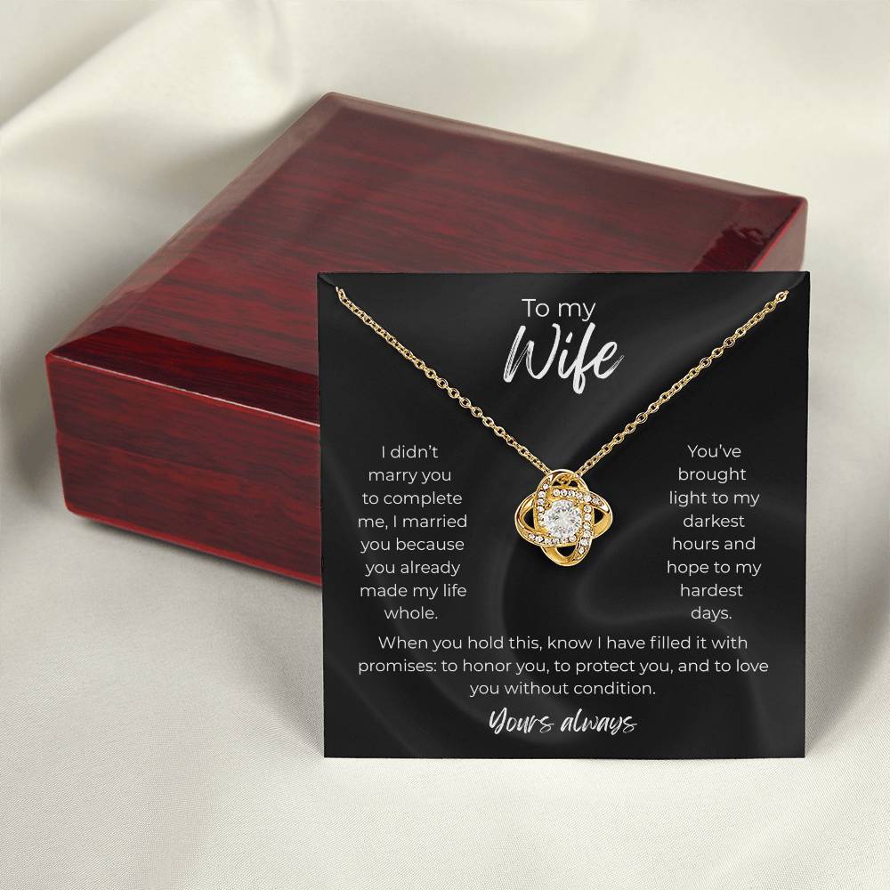 To My Wife Love Knot Necklace โ Gift From the Heart (147)