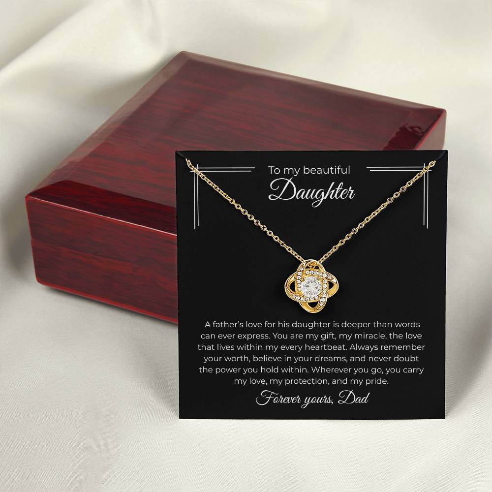 To My Daughter- Forever Love Necklace – Forever in My Heart (93)