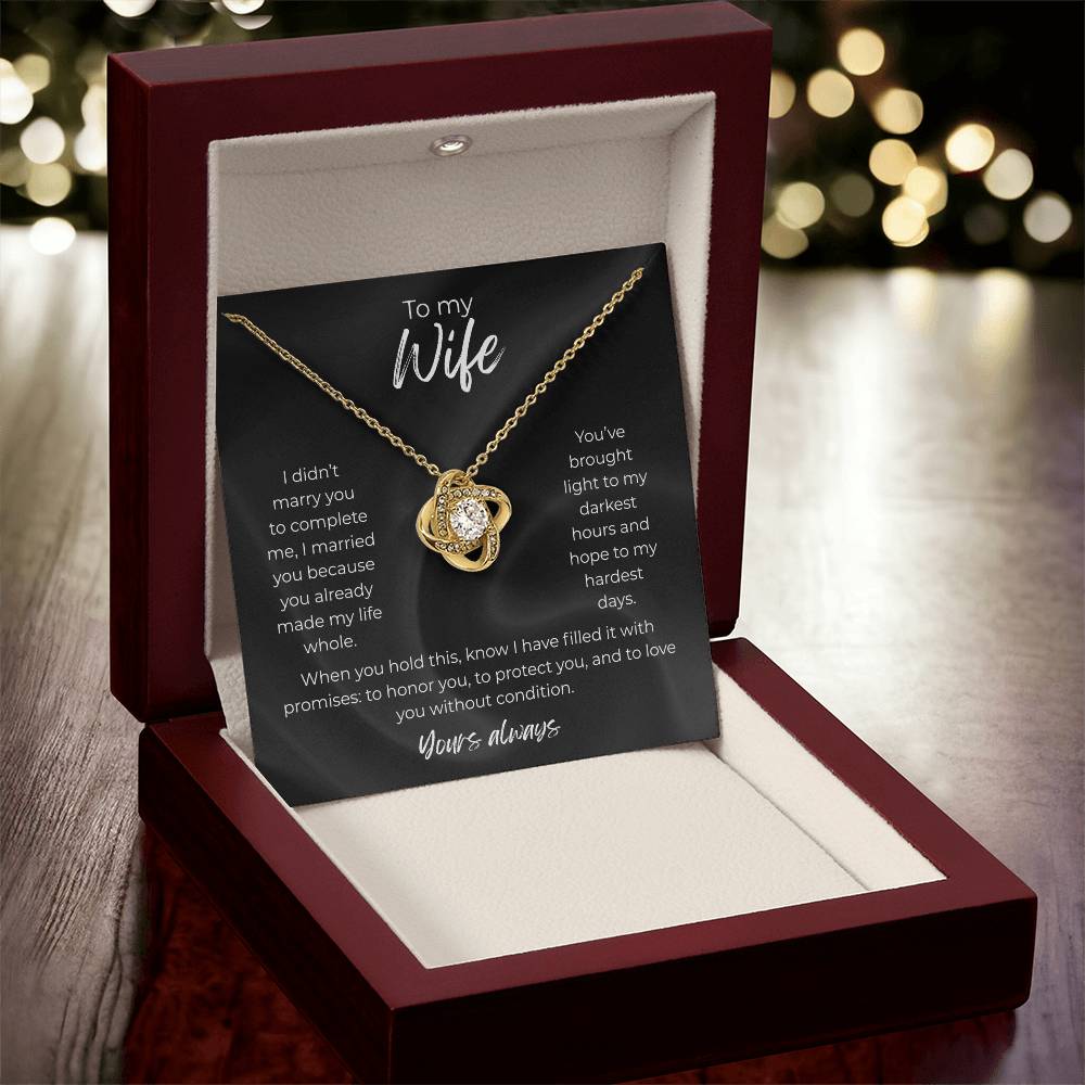To My Wife Love Knot Necklace โ Gift From the Heart (147)