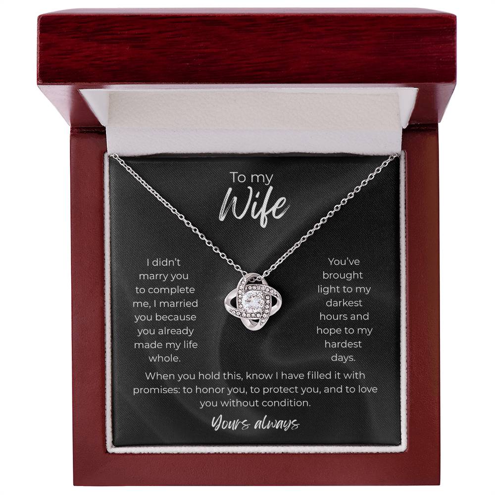 To My Wife Love Knot Necklace โ Gift From the Heart (147)